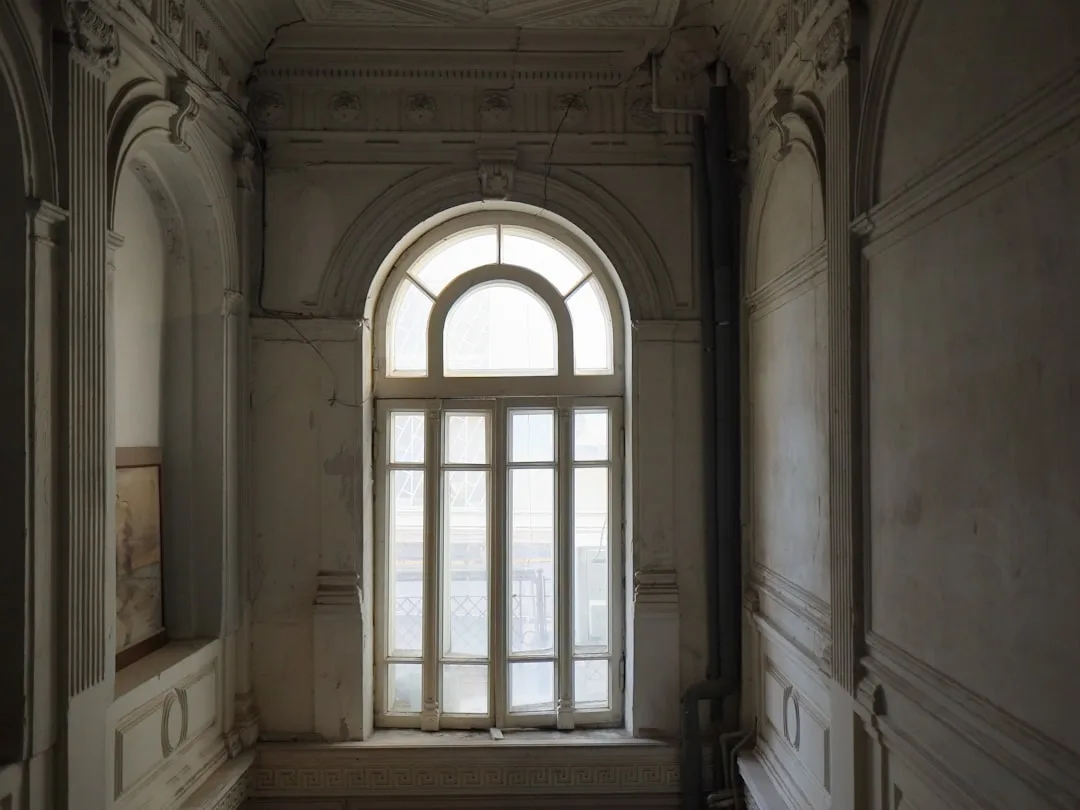 A grand tall window with light